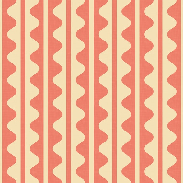 Vintage Geometric Wavy Decor Summer Blush WP