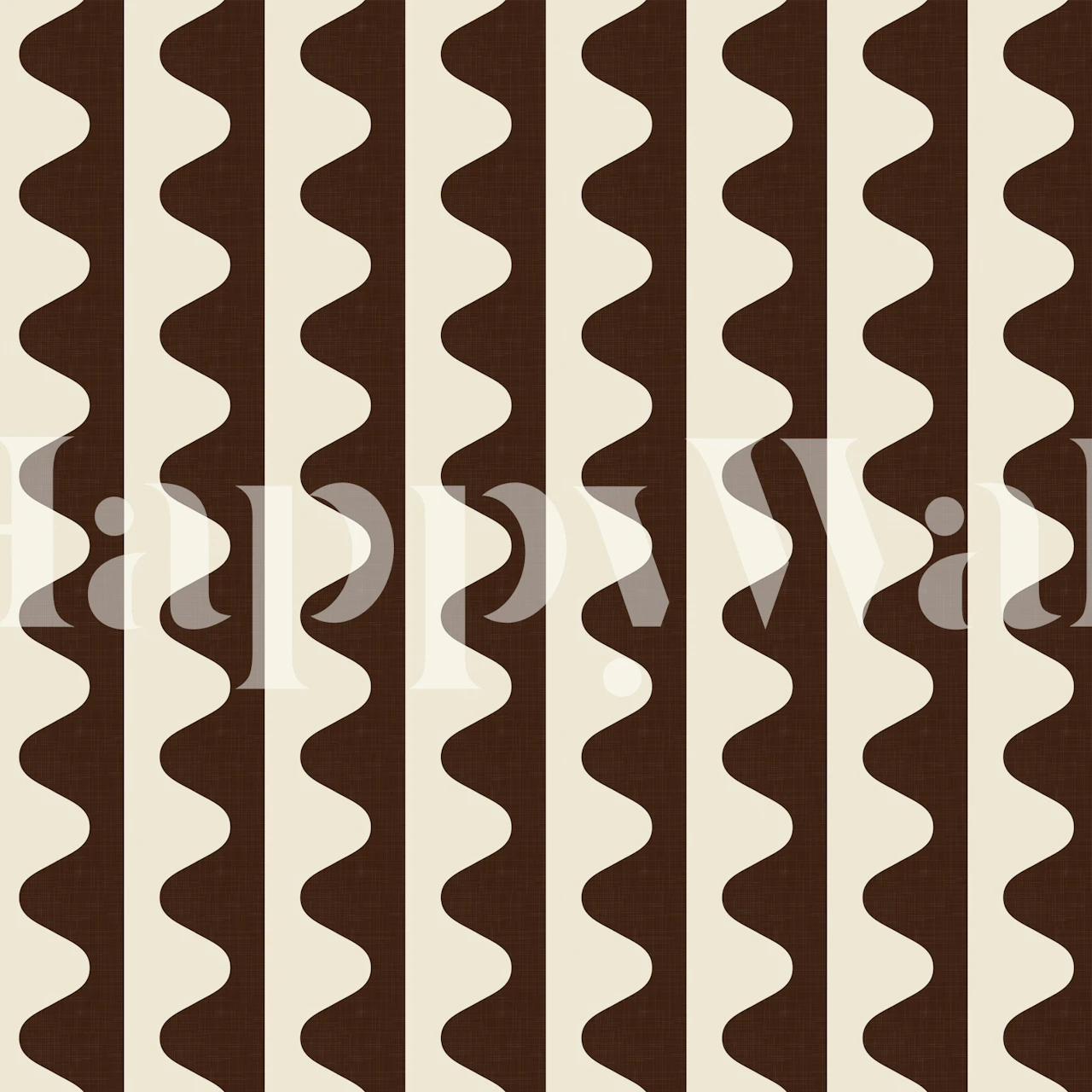 Creamy chocolate bar wavy decor wallpaper in a room