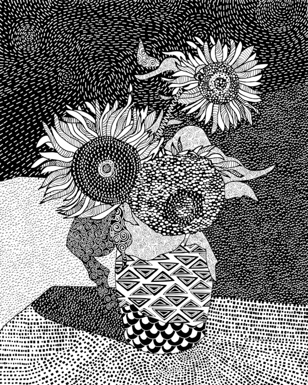 Three Sunflowers