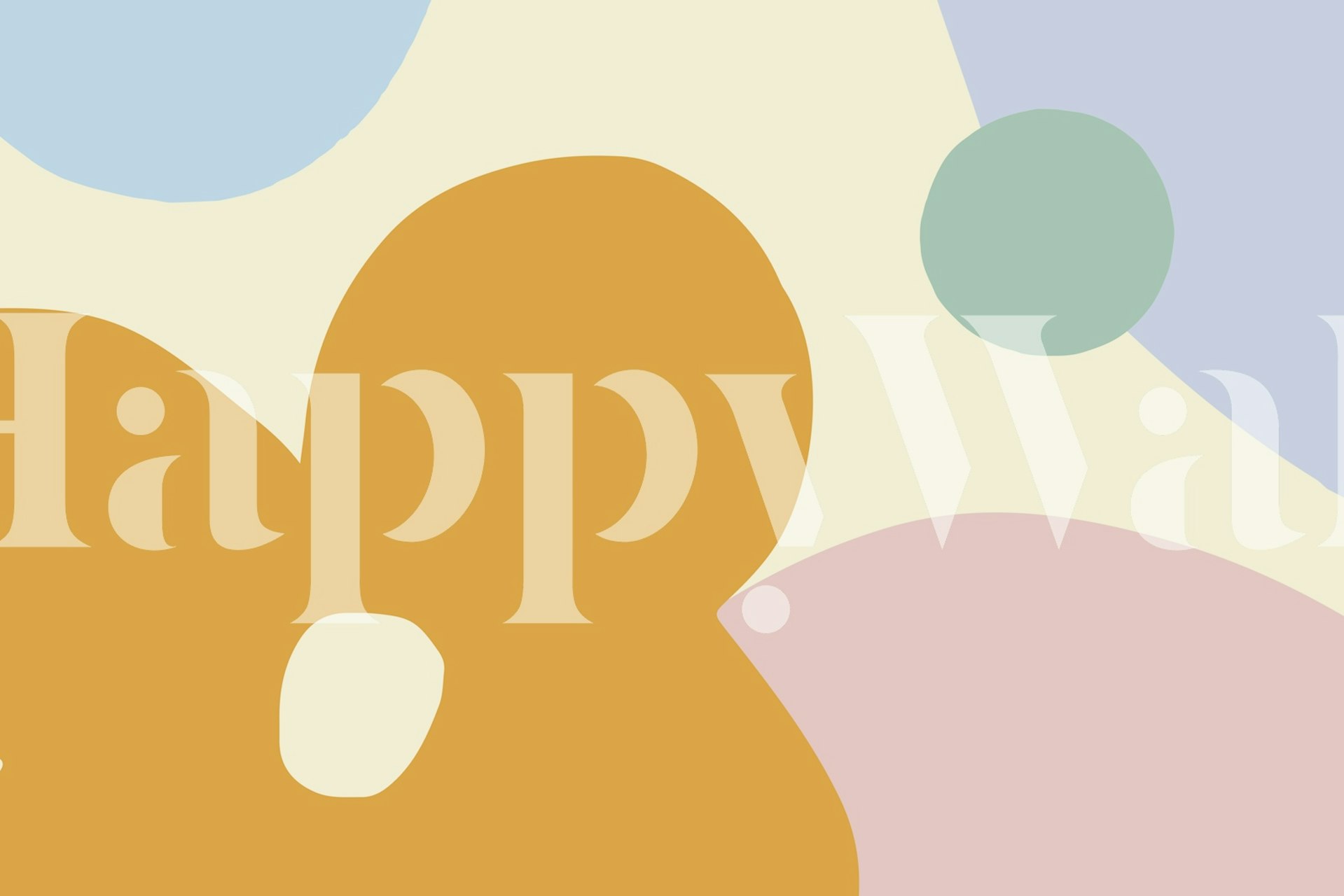 Carta da parati Playful Pastel Shapes in una stanza