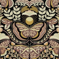 Bohemian Butterflies Flowers Cats 06 WM wallpaper