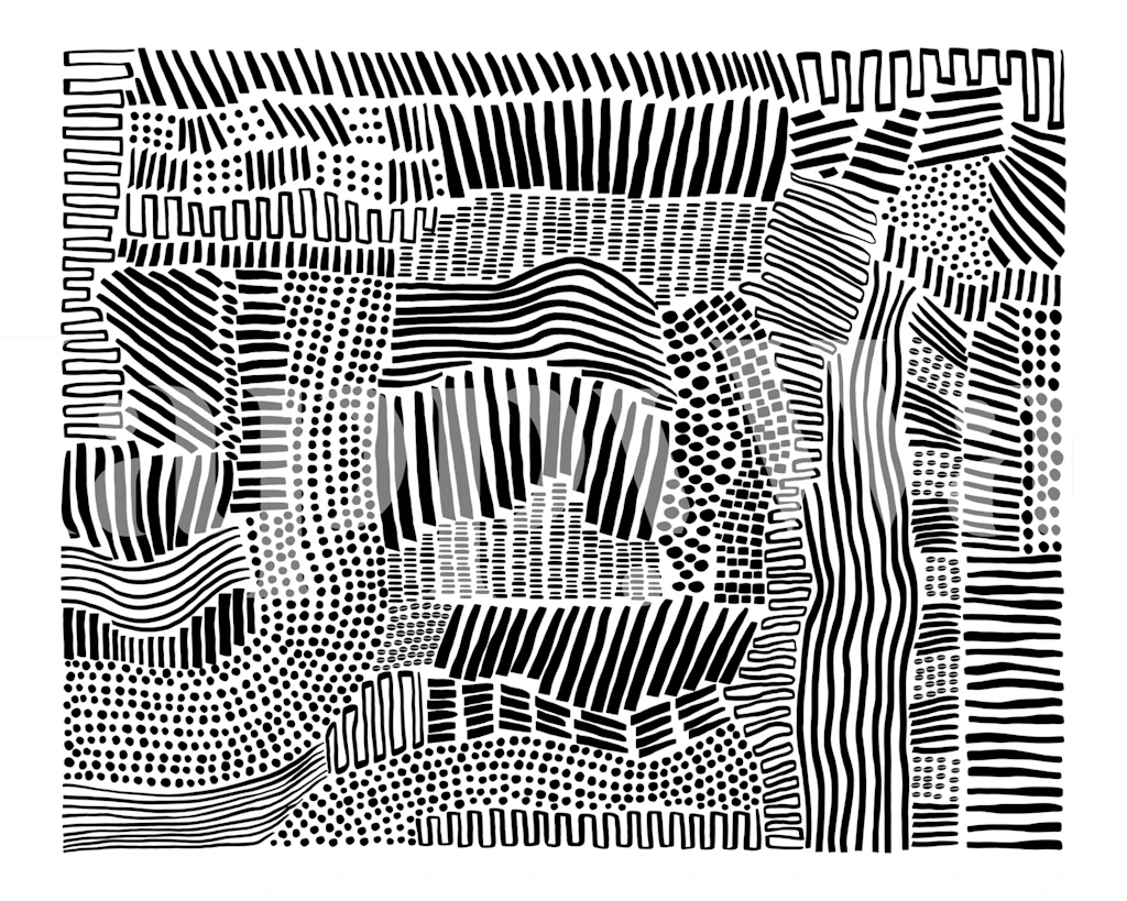 Carta da parati Dynamic Tribal Artwork in una stanza