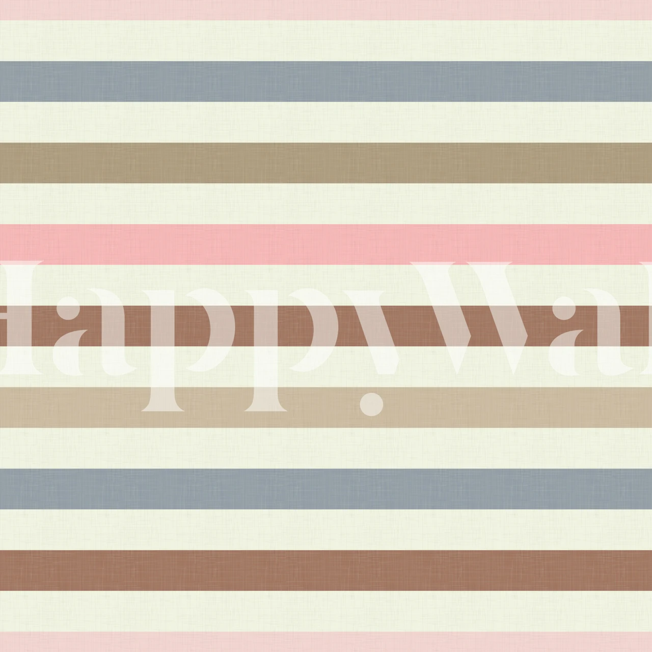 Simple Horizontal Stripes Coastal Vibes WM