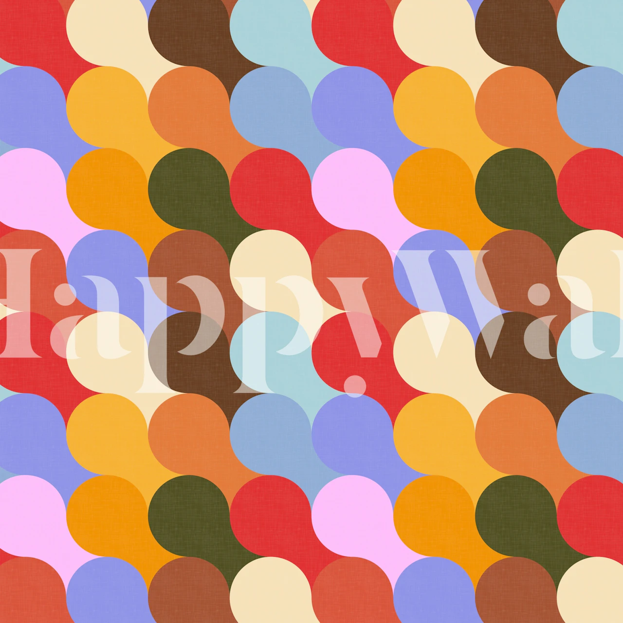 Retro Lava Bubbles wallpaper in a room