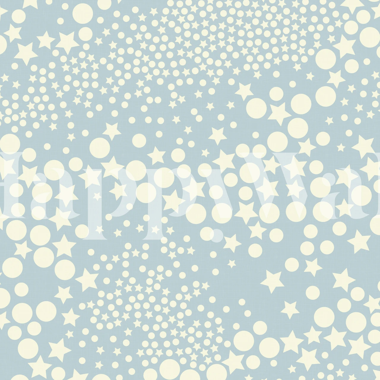 Galaxy Glam Geometry Baby Blue WM in een kamer