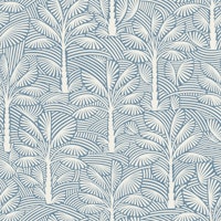 Exotic Palms Tropical Nature Pigeon Blue WP tapete
