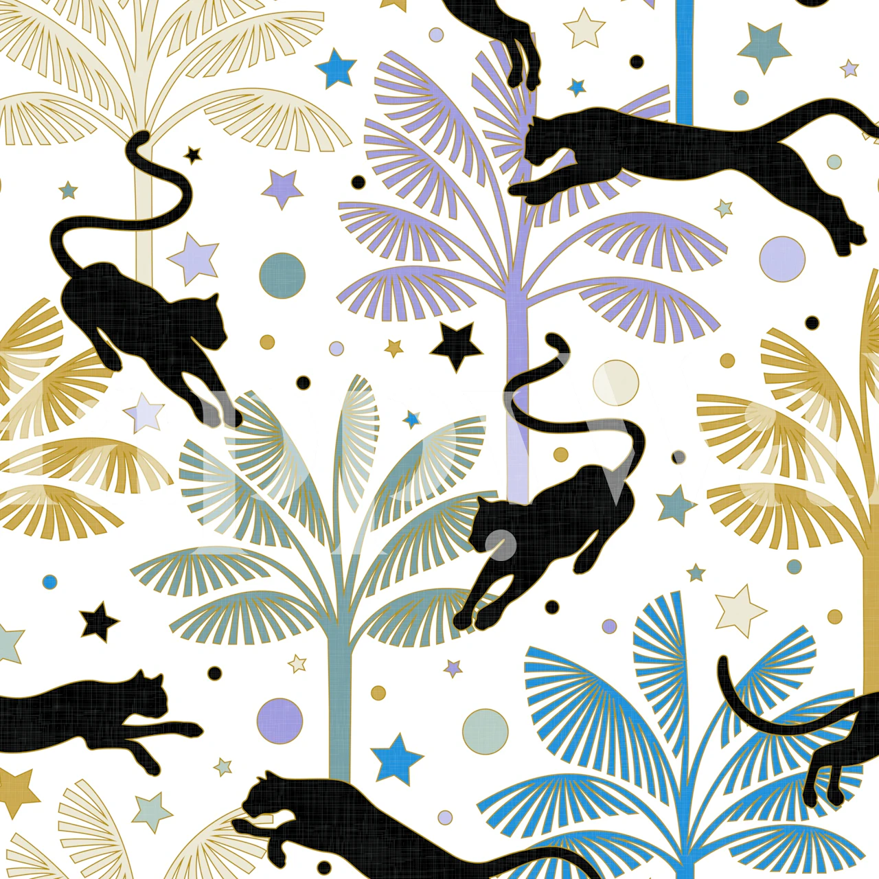 Magical Jungle No.01 wallpaper in a room