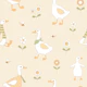 Geese chasing bees cream