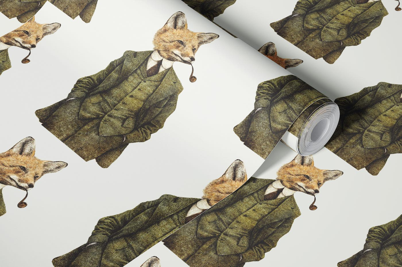 The Fox Pattern wallpaper roll