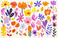 Groovy Matisse Flower Garden tapet