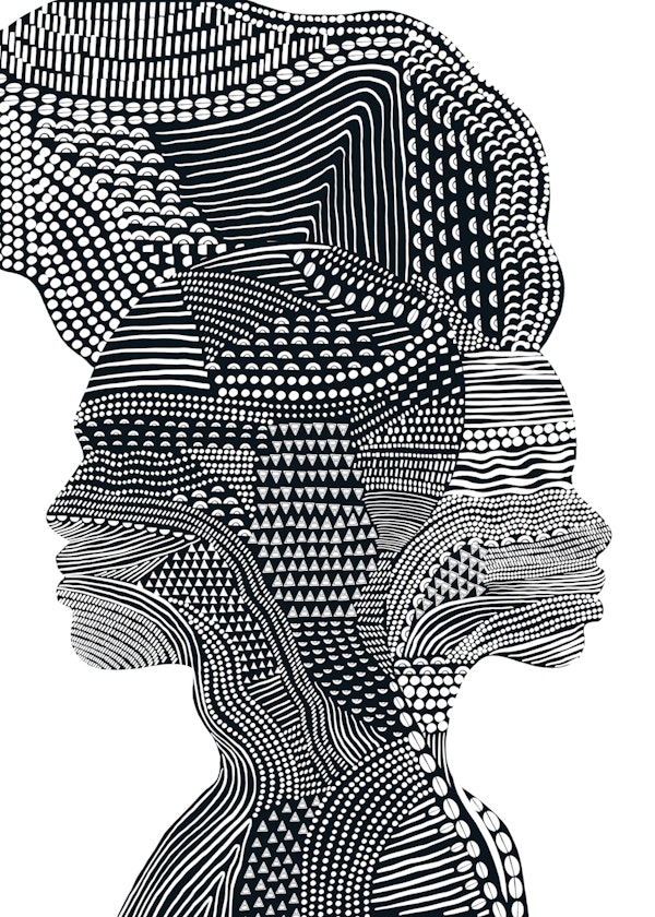 Tribal Couple (monochrome)