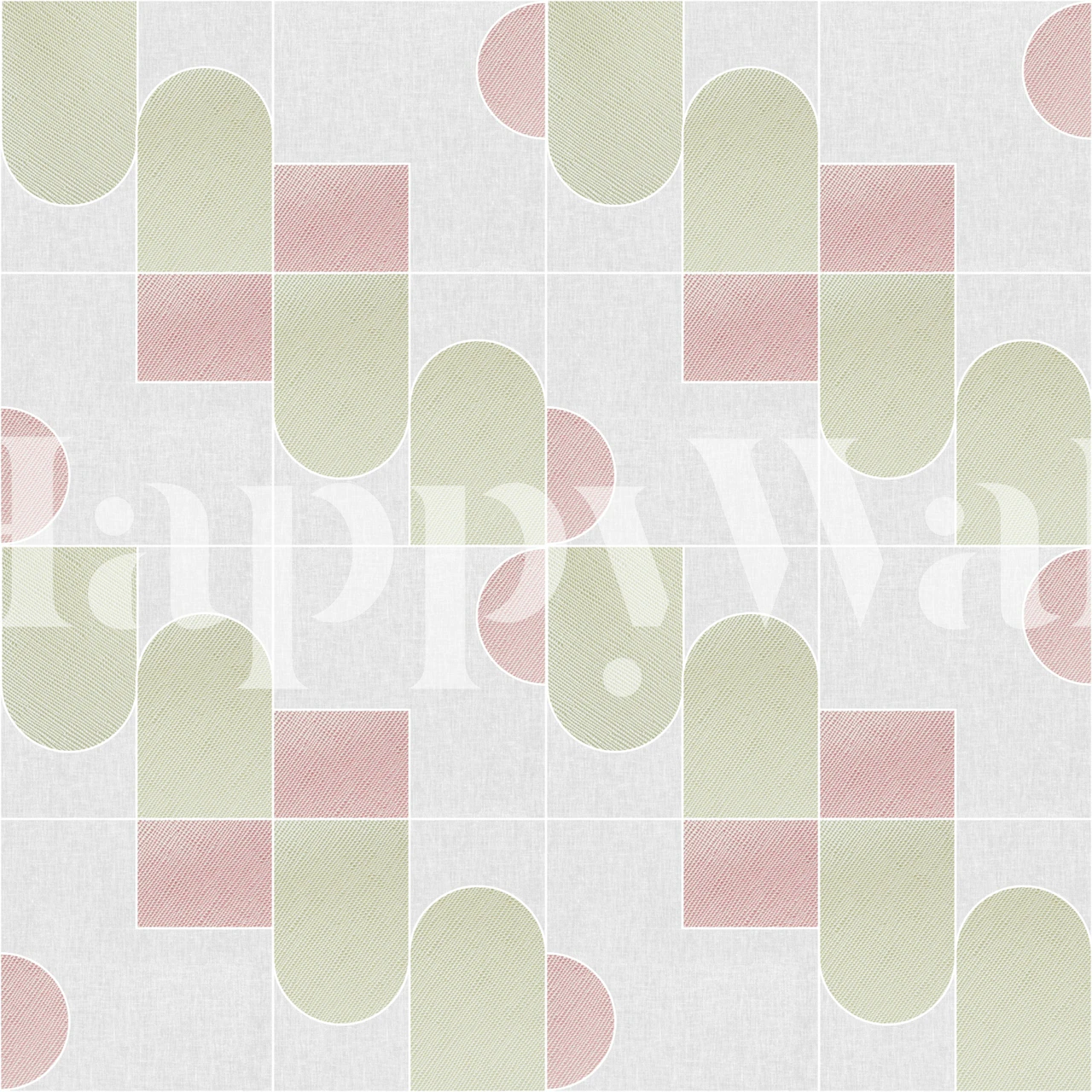 Geometric 17 wallpaper in a modern room