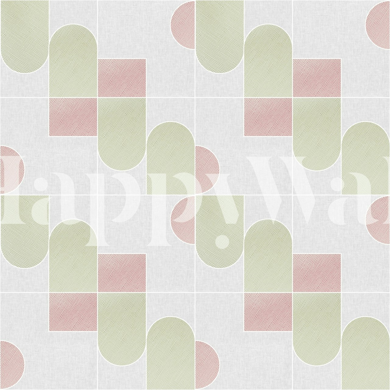 Geometric 17 wallpaper in a modern room