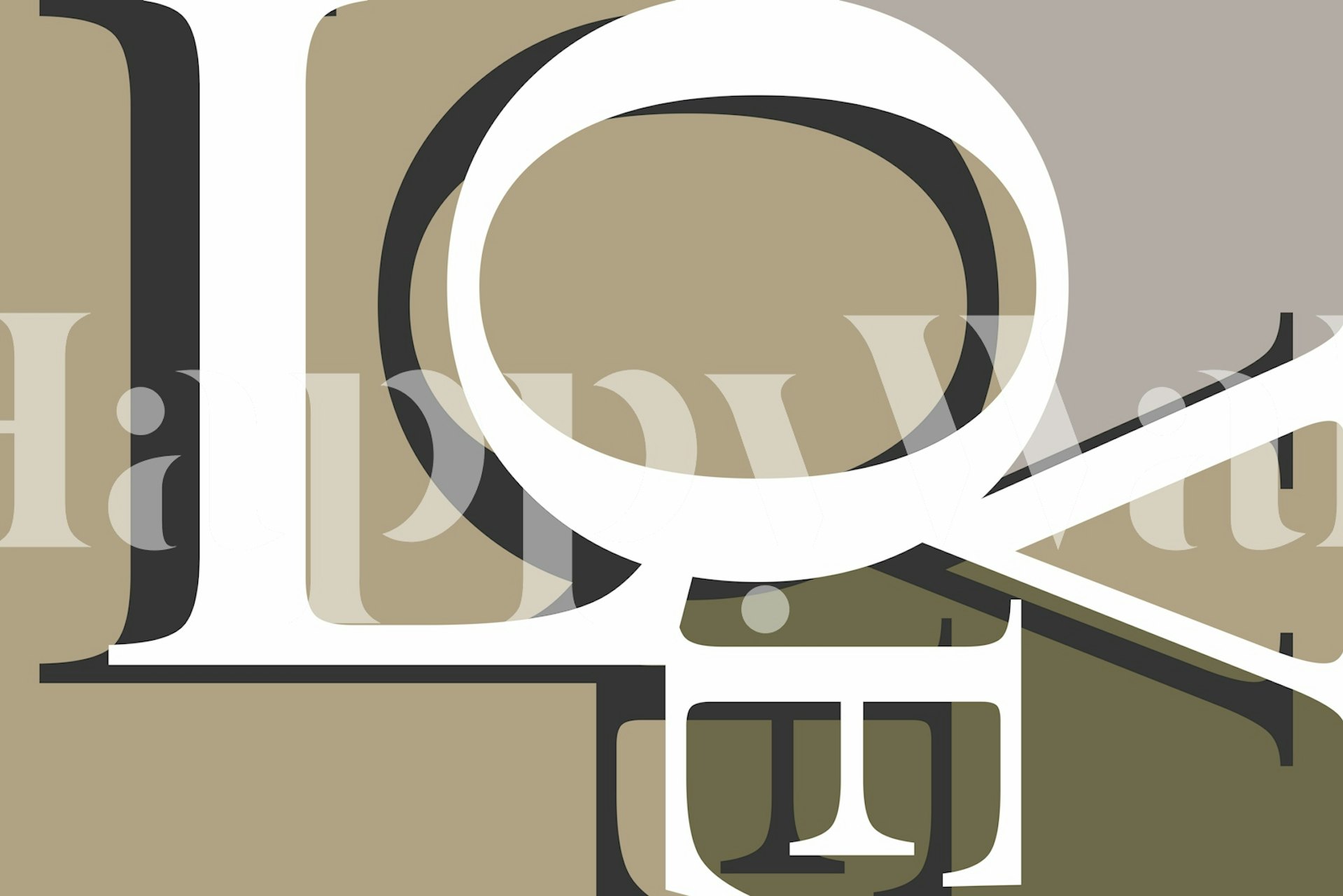 Love Typography behang in een kleurrijke kamer