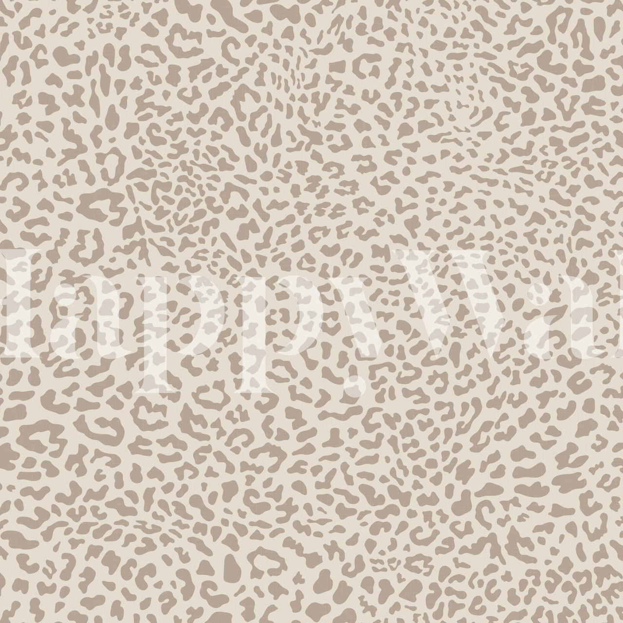 Leopard print neutral wallpaper in a room