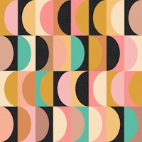 Mid Century Modern Shapes Cheerful Cozy WP wallpaper