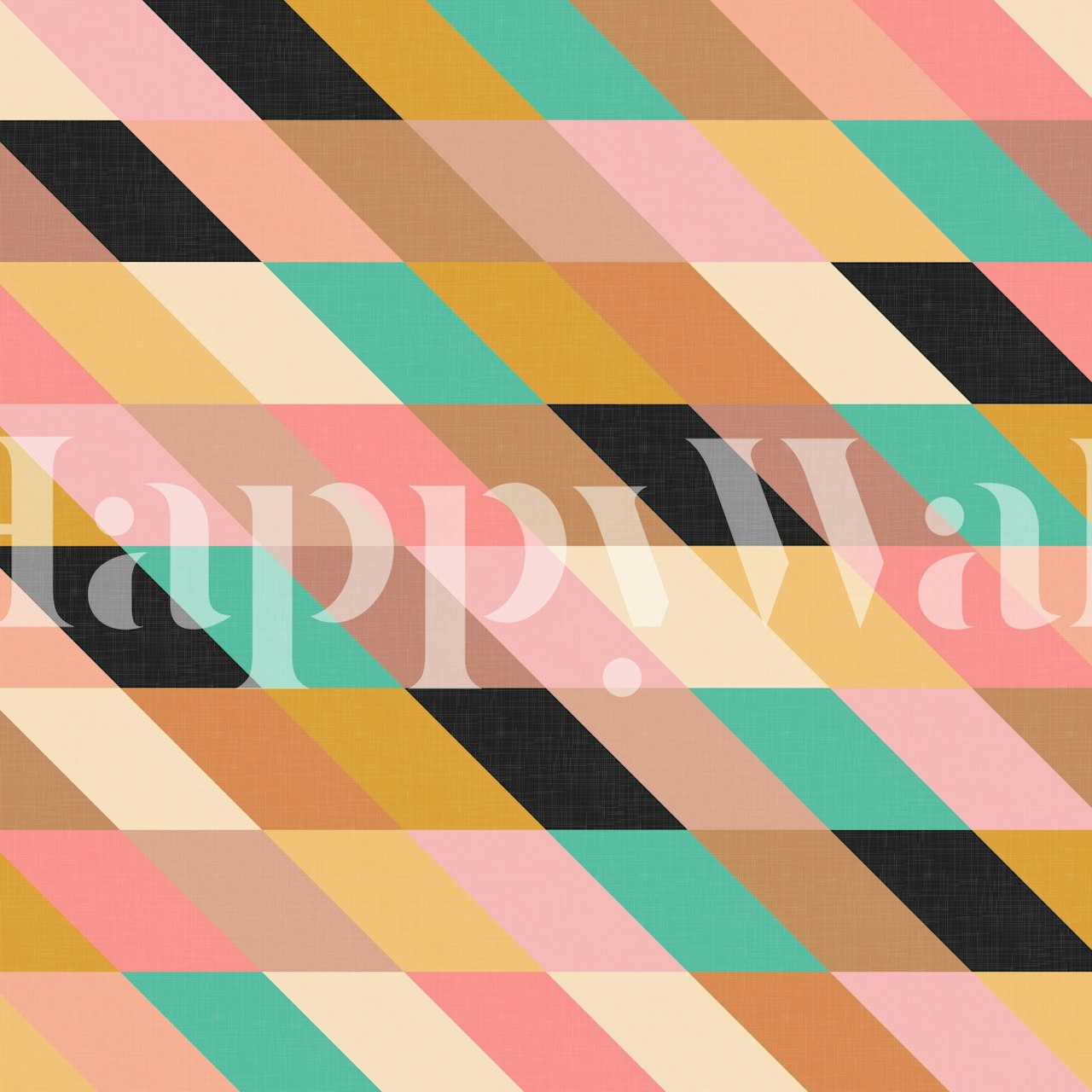 Cheerful geometry wallpaper in a room