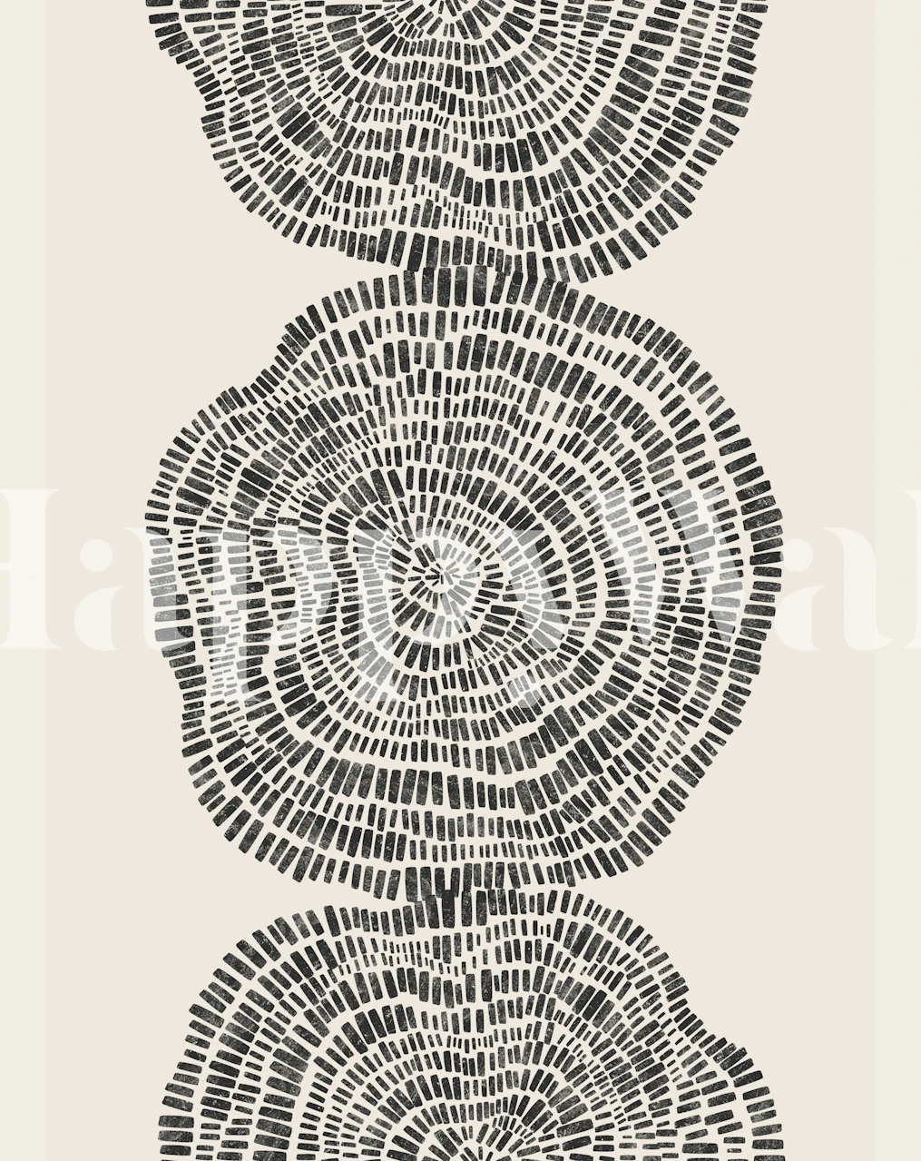 Tribal Circles IV wallpaper in a room