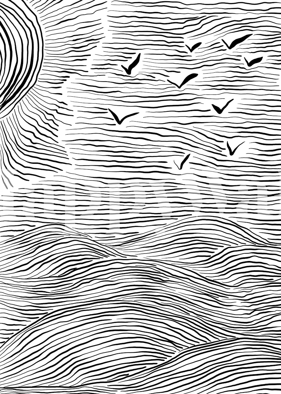 Projekt tapety Birds in the Breeze