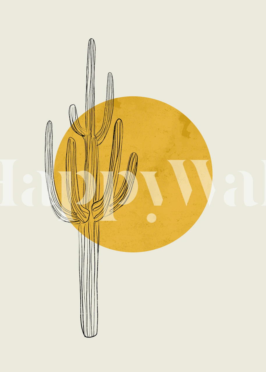 Papel de parede Saguaro cacto em um quarto