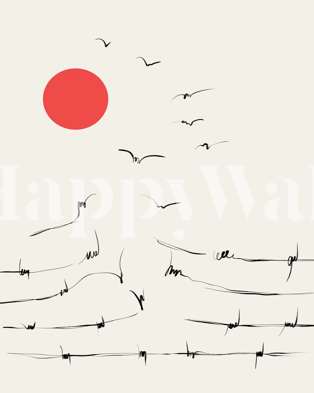 Break Free wallpaper design in a room setting