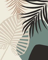 Minimal Tropical Palm Leaf 2 behang