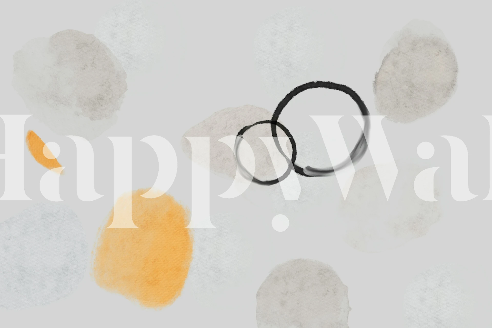 Pastel modern art wallpaper in a stylish room