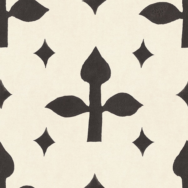 Classic Monochrome Leaf Motif