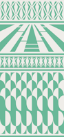 Minimalist art deco geometric mint behang