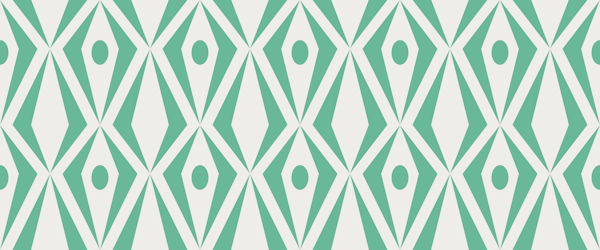 Minimalist art deco geometric diamonds mint