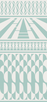 Minimalist art deco geometric aqua behang