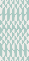 Minimalist art deco geometric arches aqua ταπετσαρία