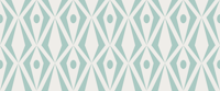 Minimalist art deco geometric diamonds aqua behang