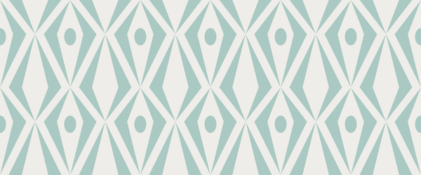 Minimalist art deco geometric diamonds aqua