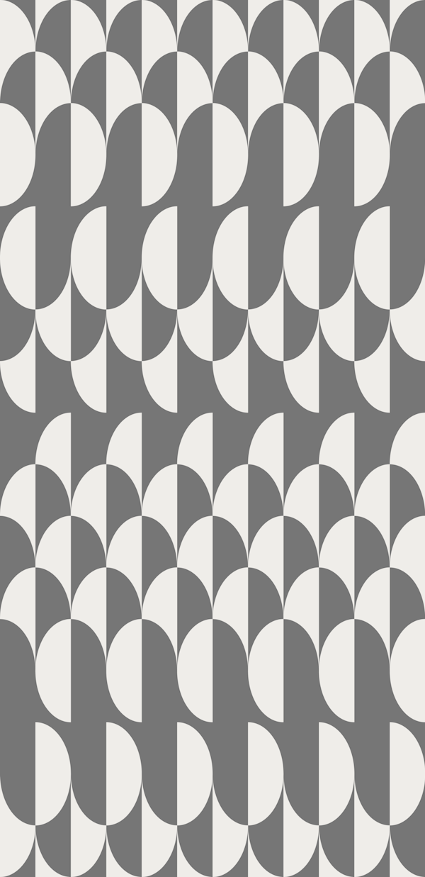 Minimalist art deco geometric arches grey