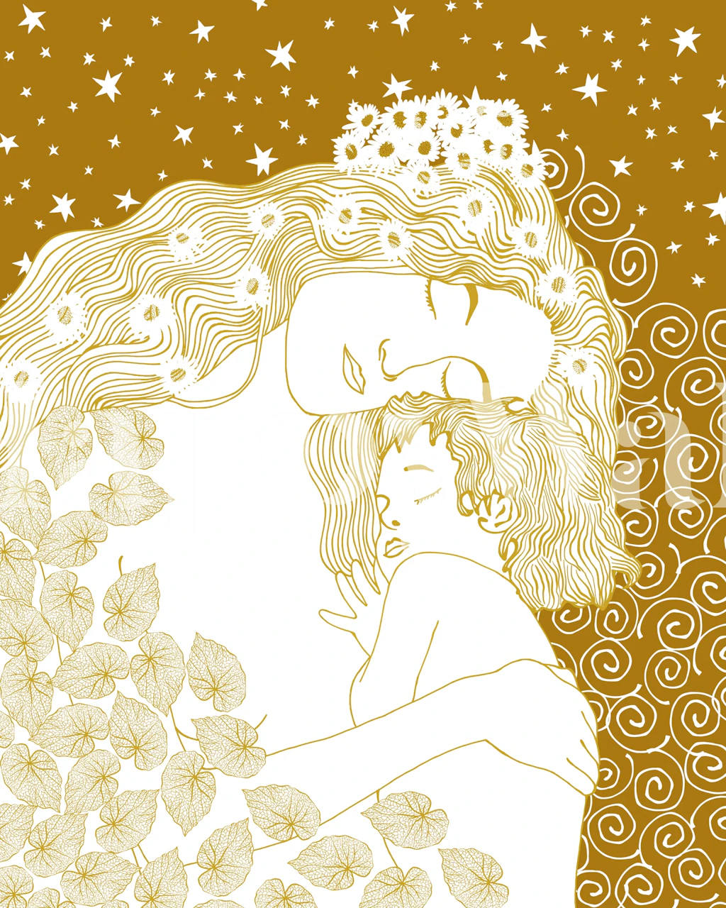 Tapeta Mother And Child w pokoju