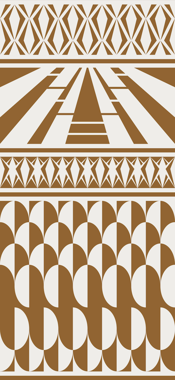 Minimalist art deco geometric brown