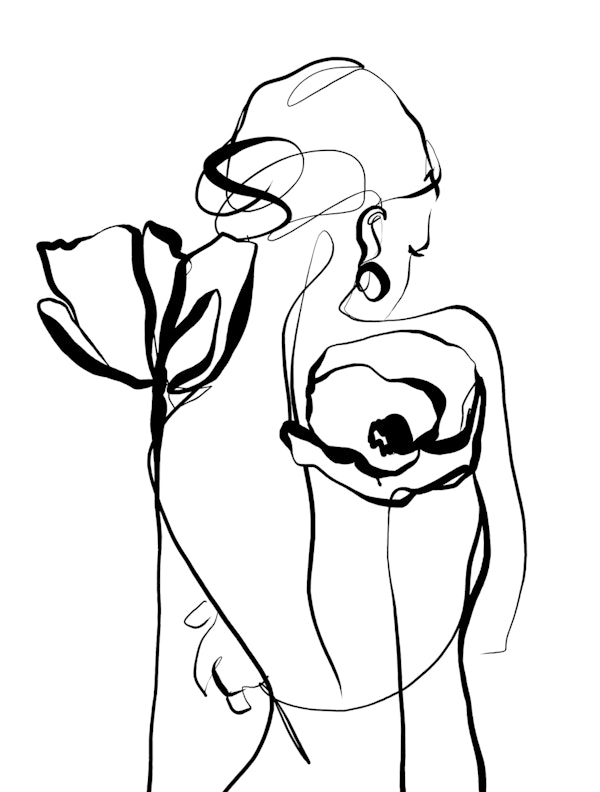 Graceful Floral Figure