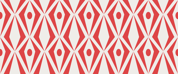 Minimalist art deco geometric diamonds red