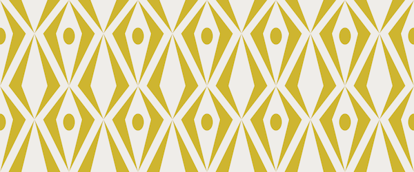 Minimalist art deco geometric diamonds yellow