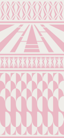 Minimalist art deco geometric pink behang