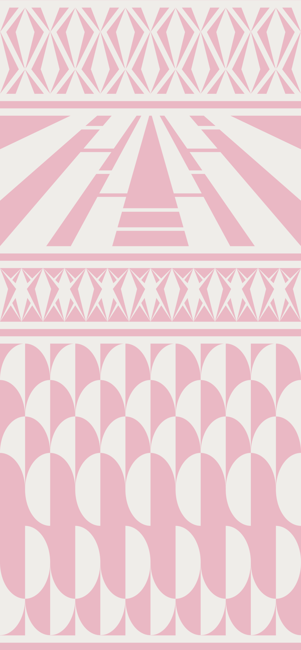 Minimalist art deco geometric pink