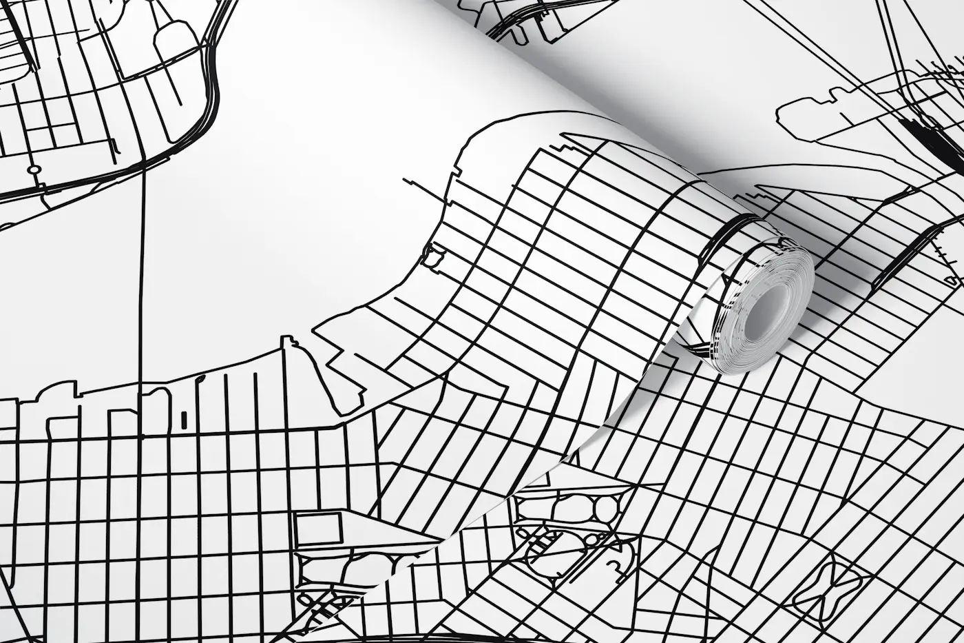 New York City Map wallpaper roll