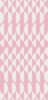 Minimalist art deco geometric arches pink ταπετσαρία