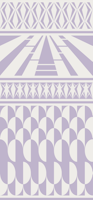 Minimalist art deco geometric lavender behang