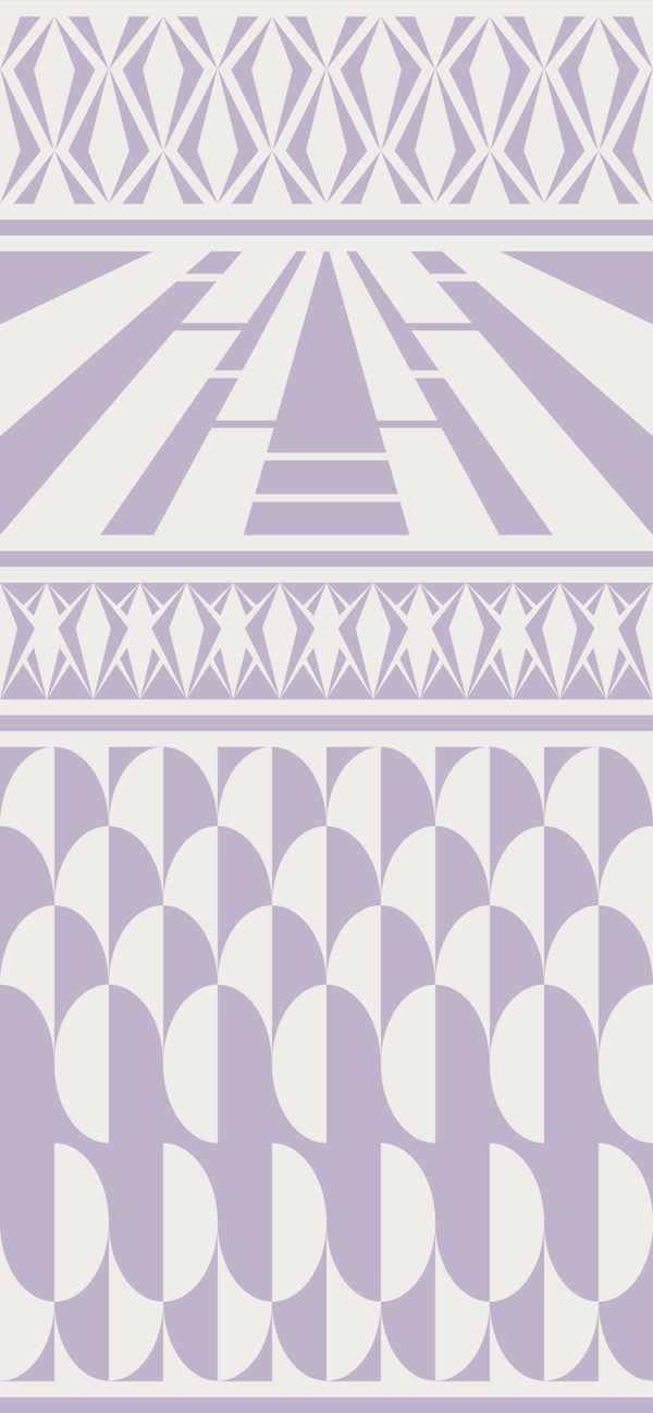 Minimalist art deco geometric lavender
