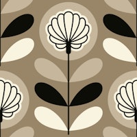 Retro / Vintage Earthy Tones Blossoms wallpaper