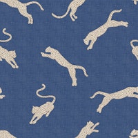 Exotic Leopards on Vintage Blue WP ταπετσαρία