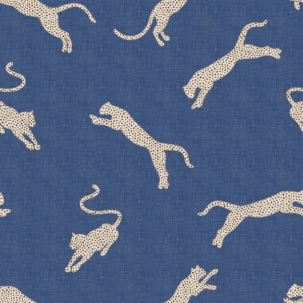 Exotic Leopards on Vintage Blue WP