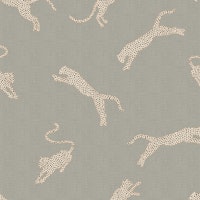 Exotic Leopards on Vintage Taupe WM wallpaper